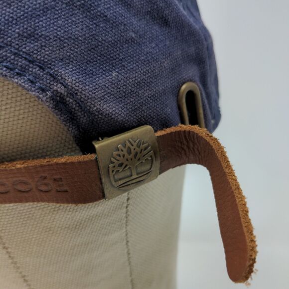 Timberland Men's Slideback Hat Blue Patch Logo 100% Cotton Original 10061 - Picture 9 of 12